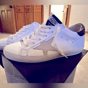 Golden Goose Leather Superstar white and black